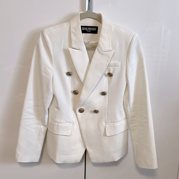 Women’s Classic Tailored Double Breast Blazer Gold Button - Picture 4 of 13